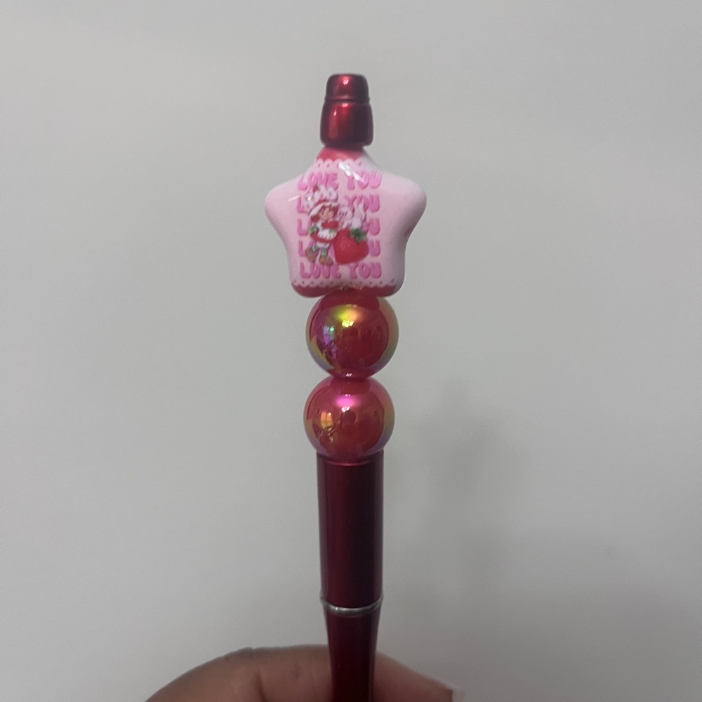 Red Decorative pen strawberry shortcake